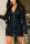 Black Fashion Sexy Solid Basic Zipper Collar Long Sleeve Dress