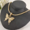 Silver Fashion Casual Butterfly Necklace Pendant
