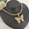 Silver Fashion Casual Butterfly Necklace Pendant