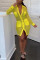 Yellow Sexy Fashion Long Sleeve Dress
