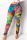 Blue Elastic Fly Sleeveless Mid Print Skinny Pants Pants
