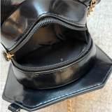 Black Fashion Casual Letter Patchwork Crossbody Bag