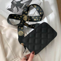 Black Fashion Casual Solid Crossbody Bag