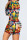 Colour Casual Living Print Basic V Neck Regular Romper