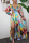 Multicolor Sexy Off Shoulder Printing Dress