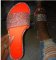 Orange Fashion Casual Split Joint Hot Drill Comfortable Flat Slippers