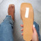 Transparent Color Fashion Casual Patchwork Solid Color Flat Slippers