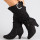 Black Fashion Casual Solid Color Pointed Keep Warm High Boots