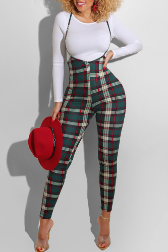 Green Daily Leopard O Neck Long Sleeve Two Pieces