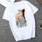 Letter Print Fashion Casual Daily O Neck Short Sleeve Regular Sleeve Regular Letter Character Tops