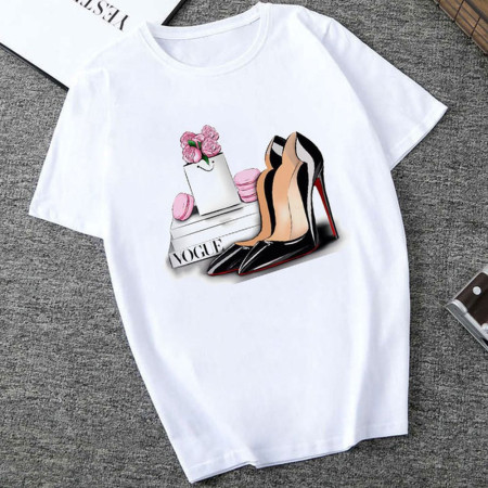 Black Fashion Casual Daily O Neck Short Sleeve Regular Sleeve Regular Letter Character Tops
