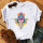 Colour Fashion Casual Daily O Neck Short Sleeve Regular Sleeve Regular Letter Character Tops
