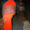 Orange Casual Round Out Door Shoes