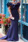 Purple Fashion Sexy Solid Patchwork Bateau Neck Evening Dress (Please Make The Object As The Standard)