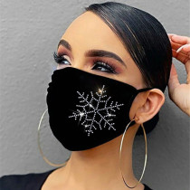 Black Fashion Casual Hot Drilling Face Mask