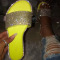 Yellow Casual Round Out Door Shoes