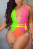 Multicolor Fashion Sexy Stitching Swimsuit