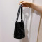 Silver Fashion Casual Rhinestone Chain Bucket Bag