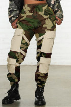 Camouflage Fashion Casual Printing Stitching Trousers