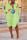 Fluorescent green Fashion Lips Positioning Print Dress
