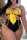 Yellow Fashion Sexy Patchwork Hollowed Out Lingerie