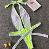 Fluorescent green Sexy Fashion One-piece Swimsuit