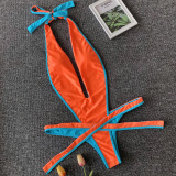 Fluorescent green Sexy Fashion One-piece Swimsuit