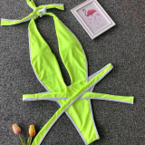 Fluorescent green Sexy Fashion One-piece Swimsuit