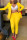 Yellow Fashion Casual Solid Cardigan Pants Turn-back Collar Long Sleeve Two Pieces