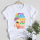 Colour Fashion Casual Print Basic O Neck Tops