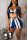 Blue Sexy Striped Swimwear