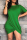 Green Fashion Casual Solid Asymmetrical O Neck Short Sleeve Dress