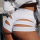 White Sexy Solid Hollowed Out Skinny High Waist Bottoms