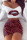 Red Sexy Leopard Lips Printed Printing Long Sleeve Two Pieces