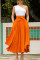Orange Fashion Casual Elegant Skirt