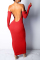 Black Fashion Sexy Off The Shoulder Long Sleeves One word collar Pencil Dress Mid-Calf backless  Club Dres