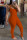 Orange Sexy Fashion Patchwork Solid Polyester Sleeveless Slip 