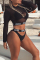 Black Sexy Hollowed-out Two-piece Swimwears(With Bra)