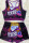 Dark Purple Sexy Europe and America Print Solid Straight Sleeveless Two Pieces