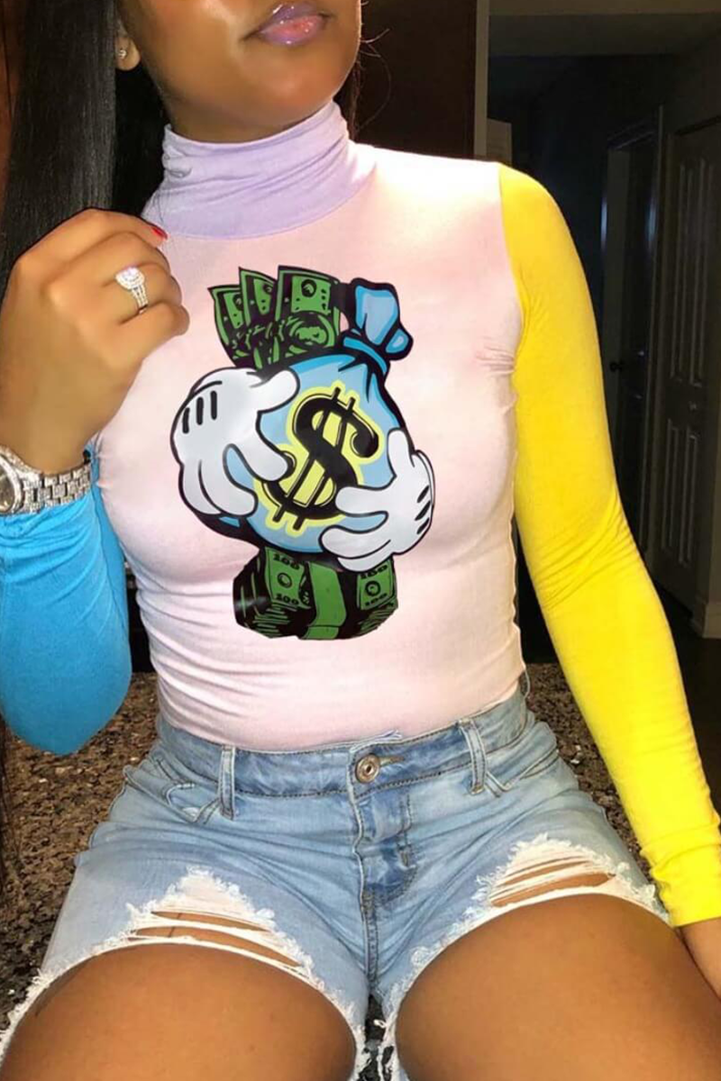 

White Street Print Letter Tops