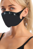 Red Black Casual Street Solid Hot Drilling Mask