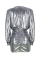 Silver Fashion Sexy Solid V Neck Asymmetrical Dresses