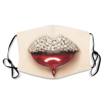 Pink Casual Street Patchwork Print Mask