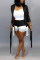 Black Street Print Straight Long Sleeve Two Piece Suits
