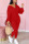 Red Fashion Casual Solid zipper Long Sleeve O Neck Jumpsuits