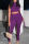 Purple Casual Solid Patchwork Turtleneck Sleeveless Two Pieces