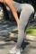 Grey Sexy Solid Patchwork Spaghetti Strap Skinny Jumpsuits