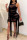 Black Sexy Solid See-through O Neck Irregular Dress Dresses