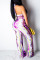 Purple Sexy Printed Jumpsuits