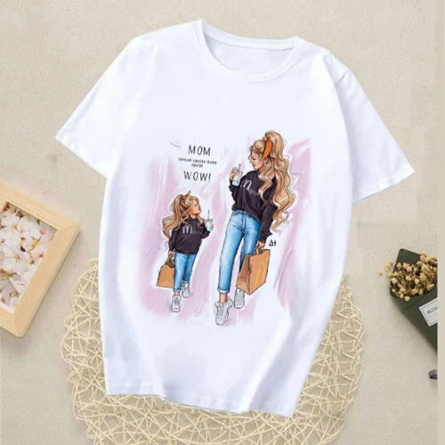 White Casual Print Patchwork O Neck T-Shirts